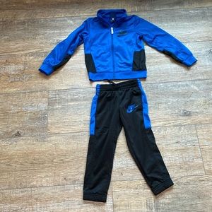 Boys Nike track suit, black & Royal blue. Size 4/XS.